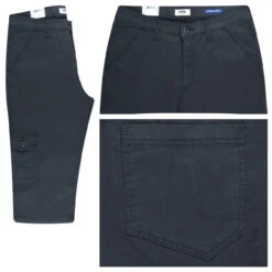 Pioneer Paul 3/4 Cargo Baumwollhose Megaflex Navy