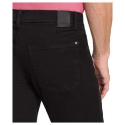 Pioneer Rando Jeans Megaflex Black -Modebekleidungs Geschäft pioneer jeans rando megaflex schwarz 9800 detail tasche hinten