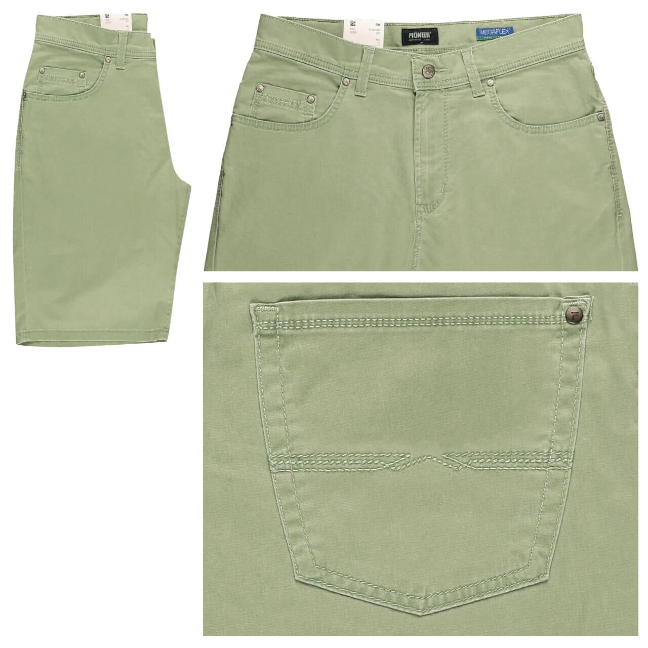 Pioneer Finn Baumwoll Bermuda Megaflex Apple Green 1 Pioneer Finn Baumwoll Bermuda Megaflex Apple Green
