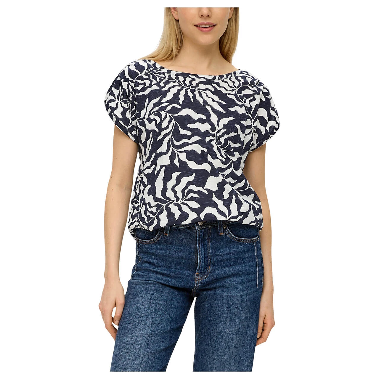 S.Oliver Damen T-Shirt Navy Print 2 S.Oliver Damen T-Shirt Navy Print – Bild 2