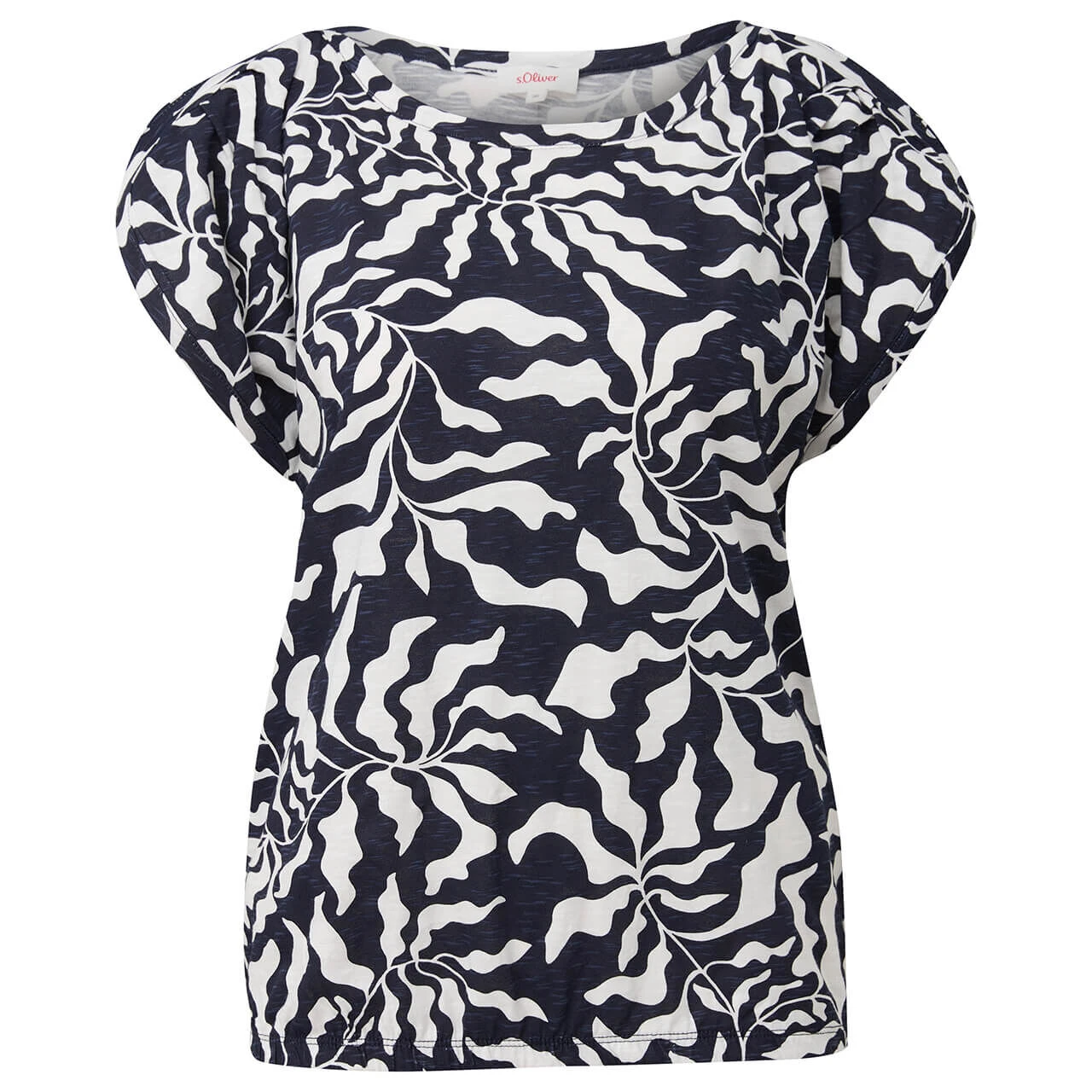 S.Oliver Damen T-Shirt Navy Print 1 S.Oliver Damen T-Shirt Navy Print