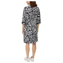S.Oliver Damen 3/4 Arm Kleid Navy Printed 7 S.Oliver Damen 3/4 Arm Kleid Navy Printed -Modebekleidungs Geschäft s oliver bluse schwarz 59a1 model hinten