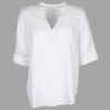 S.Oliver Damen 3/4 Arm Bluse White