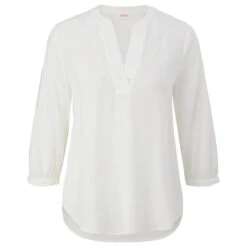 S.Oliver Damen 3/4 Arm Bluse Cream