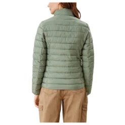 S.Oliver Damen Jacke Soft Sage Green -Modebekleidungs Geschäft s oliver jacke lang gruen 7814 model hinten