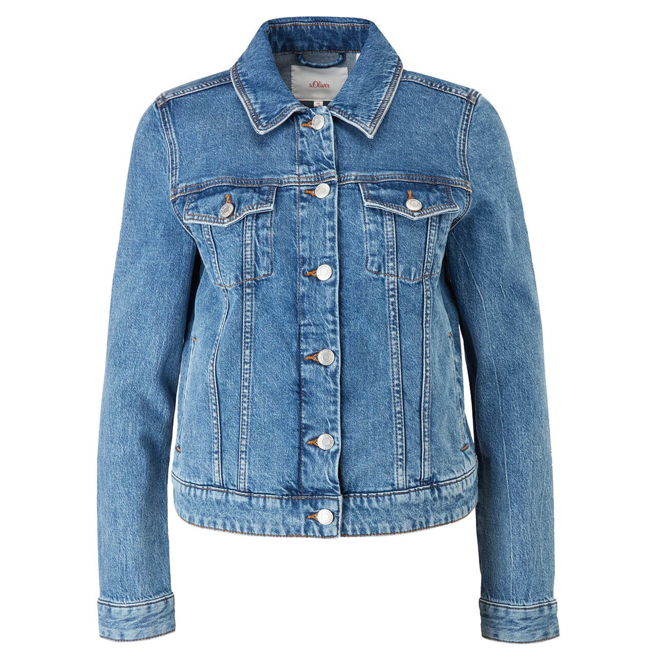 S.Oliver Damen Jeansjacke Middle Blue Denim Stretch 1 S.Oliver Damen Jeansjacke Middle Blue Denim Stretch