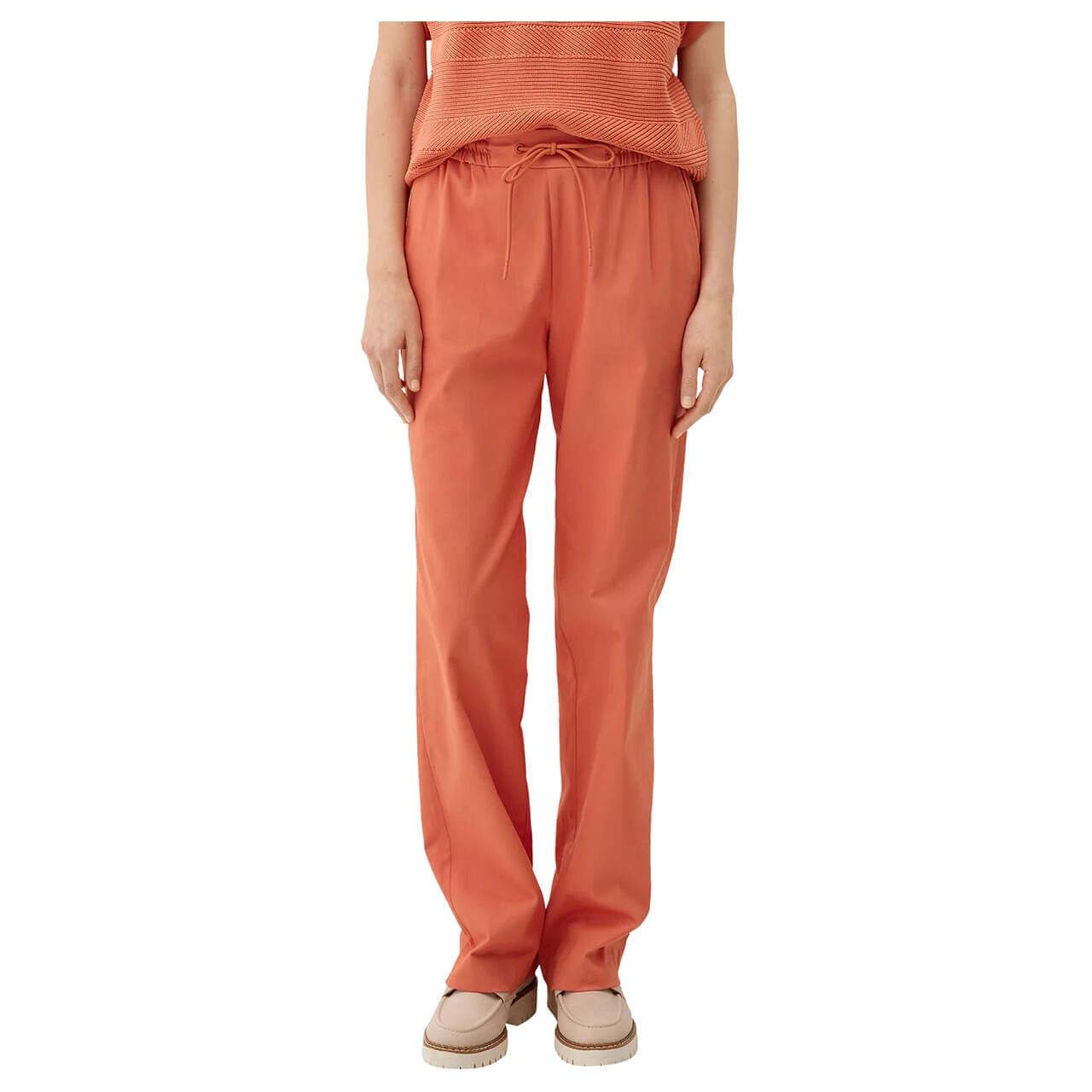 S.Oliver Damen Chino Jogpants Apricot Orange 2 S.Oliver Damen Chino Jogpants Apricot Orange – Bild 2