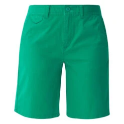 S.Oliver Damen Baumwoll Chino Bermuda Green