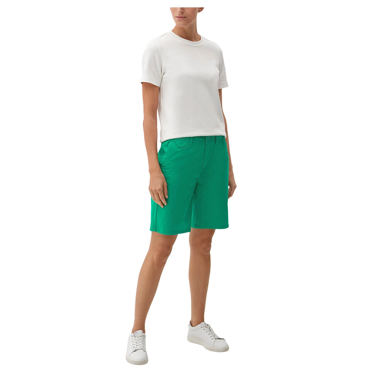 S.Oliver Damen Baumwoll Chino Bermuda Green 2 S.Oliver Damen Baumwoll Chino Bermuda Green – Bild 2