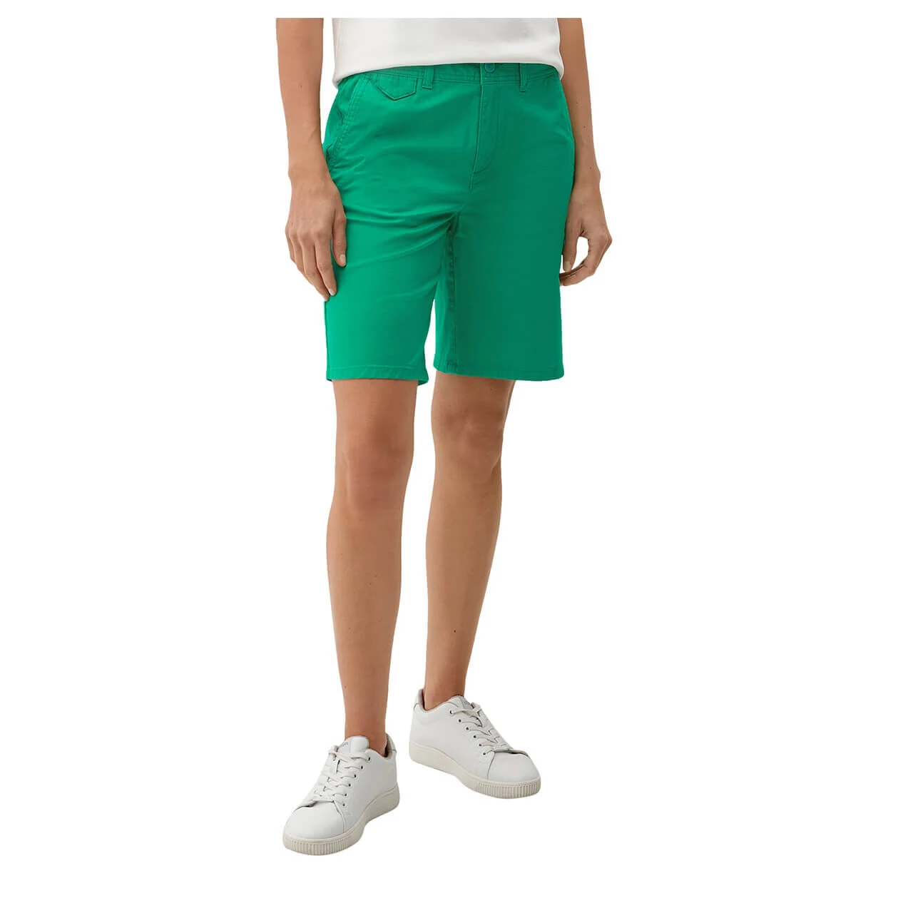 S.Oliver Damen Baumwoll Chino Bermuda Green 3 S.Oliver Damen Baumwoll Chino Bermuda Green – Bild 3