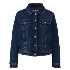 S.Oliver Damen Jeansjacke Blue Heavy