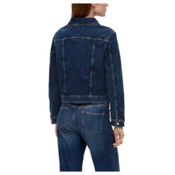 S.Oliver Damen Jeansjacke Blue Heavy 6 S.Oliver Damen Jeansjacke Blue Heavy -Modebekleidungs Geschäft s oliver jeansjacke blau 49 model hinten