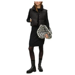 S.Oliver Damen Langarm Kleid Black -Modebekleidungs Geschäft s oliver kleid schwarz 9999 model