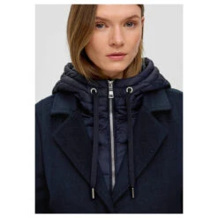 S.Oliver Damen Mantel Navy -Modebekleidungs Geschäft s oliver mantel blau 5959 detail