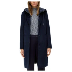 S.Oliver Damen Mantel Navy -Modebekleidungs Geschäft s oliver mantel blau 5959 front
