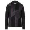 Cecil Damen Hoodie Pullover Geometrical Lurex Black Glitter