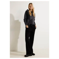 Cecil Damen Hoodie Pullover Geometrical Lurex Black Glitter -Modebekleidungs Geschäft s oliver pullover geometrical lurex hoody schwarz 30001 model ganz