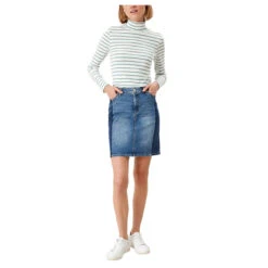 S.Oliver Jeansrock Blue Denim 7 S.Oliver Jeansrock Blue Denim -Modebekleidungs Geschäft s oliver rock jeans blau 56z3 ansicht model