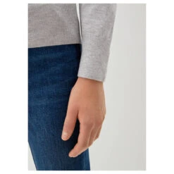 S.Oliver Damen Rollkragen Pullover Basic Grey Melange -Modebekleidungs Geschäft s oliver strickpullover rollkragen grau 9400 detail arm