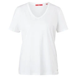 S.Oliver Damen T-Shirt White Basic