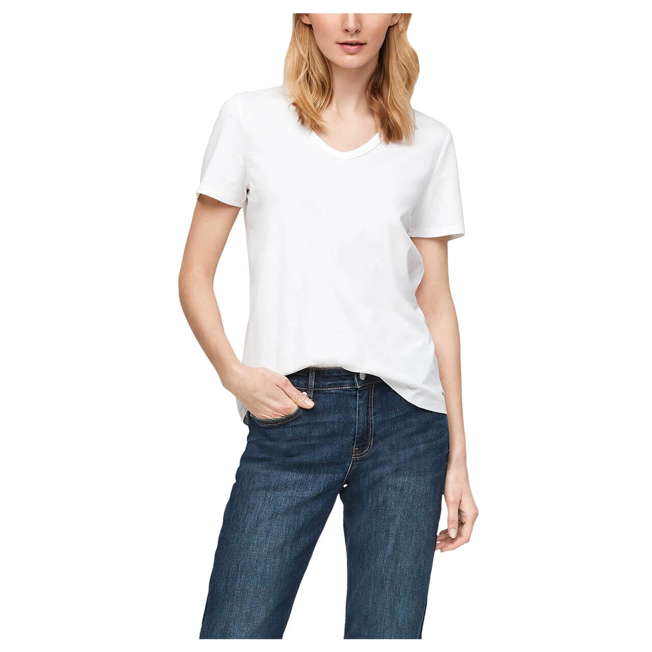 S.Oliver Damen T-Shirt White Basic 2 S.Oliver Damen T-Shirt White Basic – Bild 2
