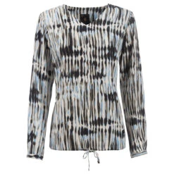 Soquesto Damen Langarm Bluse Off White