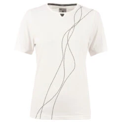 Soquesto Damen T-Shirt Elegant Off White