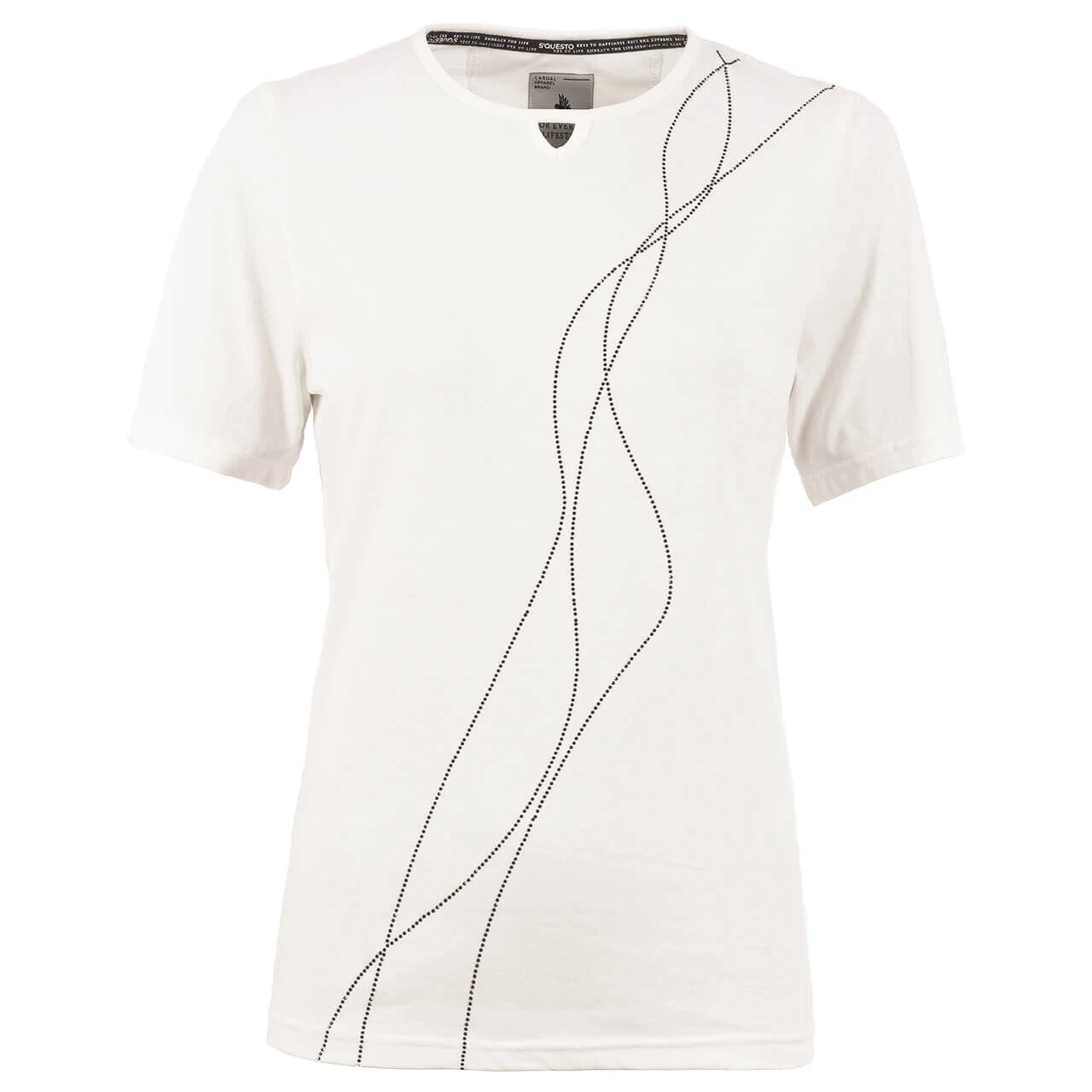 Soquesto Damen T-Shirt Elegant Off White 1 Soquesto Damen T-Shirt Elegant Off White