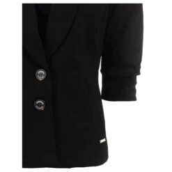 Soquesto 3/4 Arm Blazer Black 7 Soquesto 3/4 Arm Blazer Black -Modebekleidungs Geschäft soquesto 3 4 arm blazer black 9000 detail