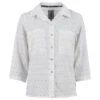 Soquesto Damen 3/4 Arm Bluse Off White Dots