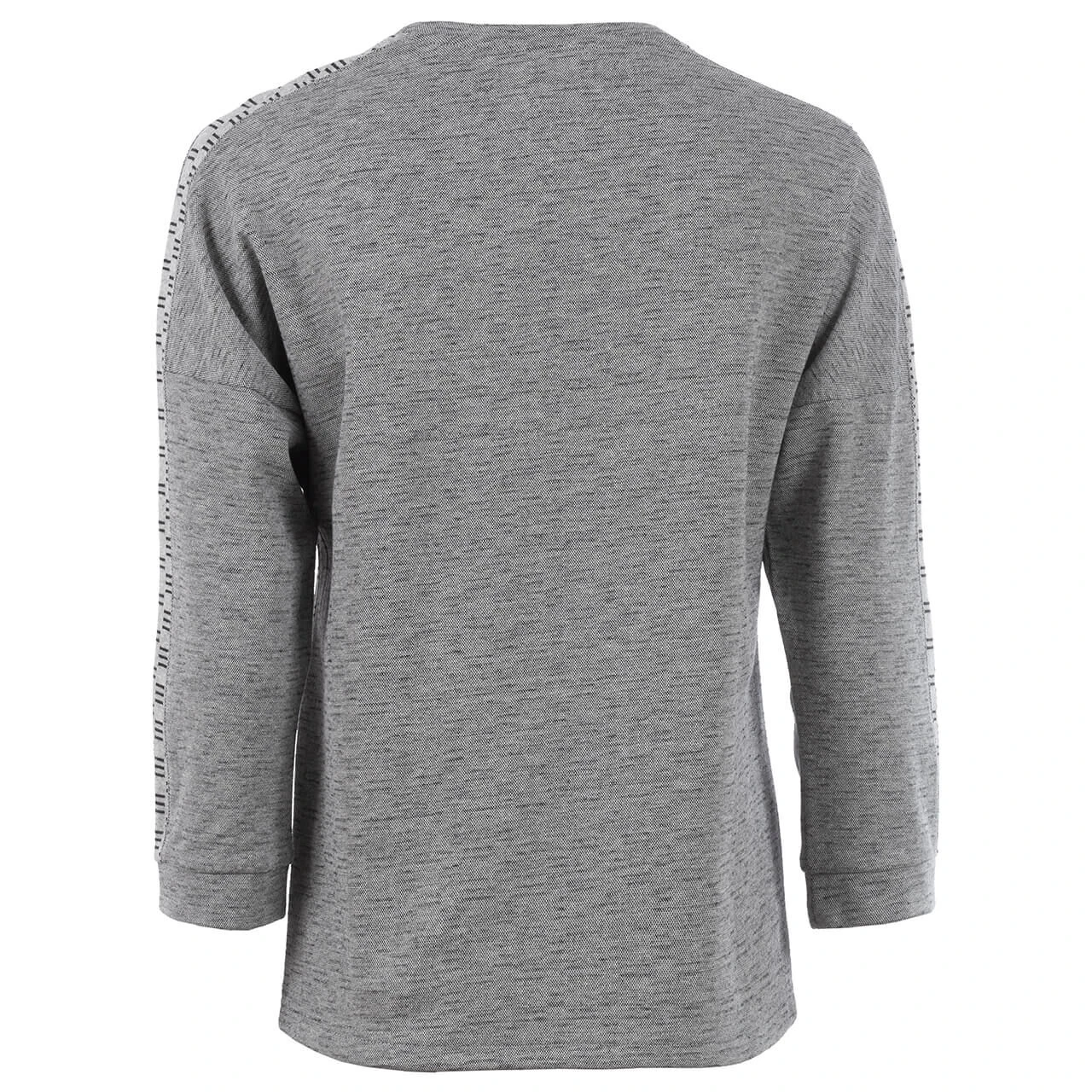 Soquesto Damen 3/4 Arm Sweatshirt Black Grey Melange 2 Soquesto Damen 3/4 Arm Sweatshirt Black Grey Melange – Bild 2