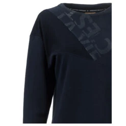 Soquesto Damen Langarm Kleid Navy Wording -Modebekleidungs Geschäft soquesto kleid kurz shirt navy 2800 detail 28129