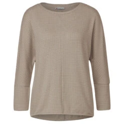 Street One Damen 3/4 Arm Pullover 2-Color Knit Look Sand Melange