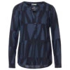 Street One Bamika Damen Langarm Bluse Deep Blue Printed Graphic Print