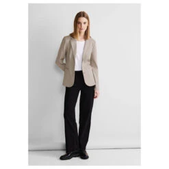 Street One Damen Blazer Basic Sand Melange -Modebekleidungs Geschäft street one basic blazer beige 15379 model