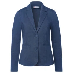 Street One Damen Blazer Basic Dark Intense Gentle Blue Melange