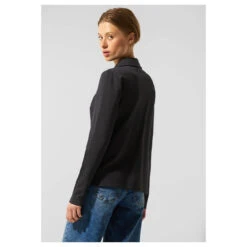 Street One Basic Blazer Black -Modebekleidungs Geschäft street one basic blazer schwarz 10001 ansicht model hinten