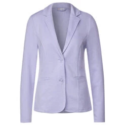 Street One Damen Blazer Basic Shiny Lilac Melange
