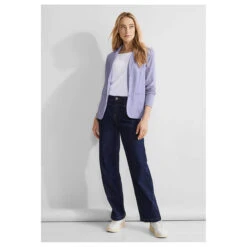Street One Damen Blazer Basic Shiny Lilac Melange -Modebekleidungs Geschäft street one basic blazer violett 15153 model