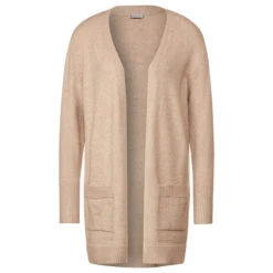 Street One Basic Cardigan Strickjacke Bleached Sand Melange