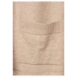 Street One Basic Cardigan Strickjacke Bleached Sand Melange -Modebekleidungs Geschäft street one basic cardigan beige 14960 detail