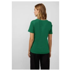Street One Basic Interlock T-Shirt Gentle Green -Modebekleidungs Geschäft street one basic interlock shirt gruen 15245 ansicht model hinten