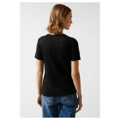 Street One Basic Interlock T-Shirt Black -Modebekleidungs Geschäft street one basic interlock t shirt schwarz 10001 hinten