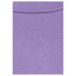 Street One Damen Pullover Basic U-Boat Sweater Shiny Lilac Melange 9 Street One Damen Pullover Basic U-Boat Sweater Shiny Lilac Melange -Modebekleidungs Geschäft street one basic u boat sweater pullover violett 15153 detail