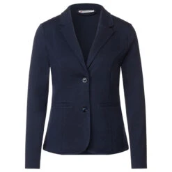 Street One Damen Blazer Basic Dark Blue Melange