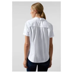 Street One Damen Cotton Kurzarm Bluse White 7 Street One Damen Cotton Kurzarm Bluse White -Modebekleidungs Geschäft street one cotton shortcollar bluse weiss 10000 hinten