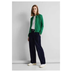 Street One Damen Shirtjacke Fresh Green -Modebekleidungs Geschäft street one fine structure uni jack strickjacke gruen 15376 model
