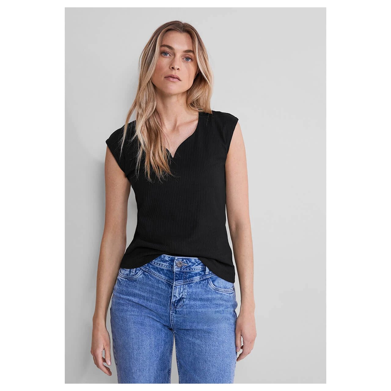 Street One Damen T-Shirt Ada Black 2 Street One Damen T-Shirt Ada Black – Bild 2