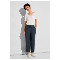 Street One Emee Wide Leg 7/8 Hose Cool Vintage Green 12 Street One Emee Wide Leg 7/8 Hose Cool Vintage Green -Modebekleidungs Geschäft street one jeans emee solid wide leg gruen 13825 model