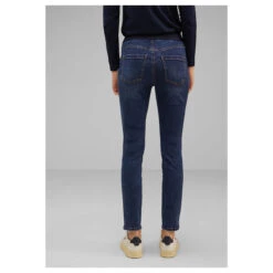 Street One Jeggings Ankle Jeans Deep Blue Washed -Modebekleidungs Geschäft street one jeans jeggings blau 15473 model hinten